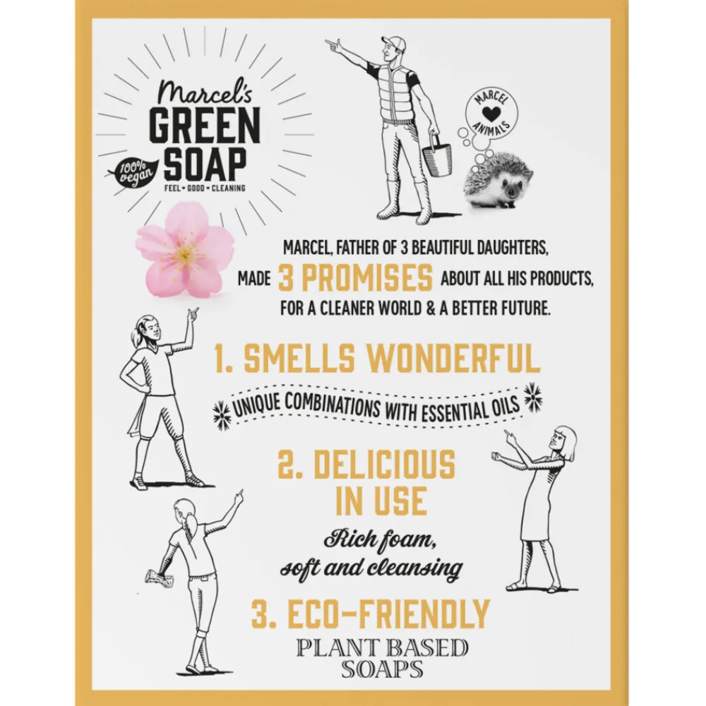 Marcels Green Soap 3x Marcel's Green Soap Shampoobar Vanilla & Cherry Blossom 90 gr