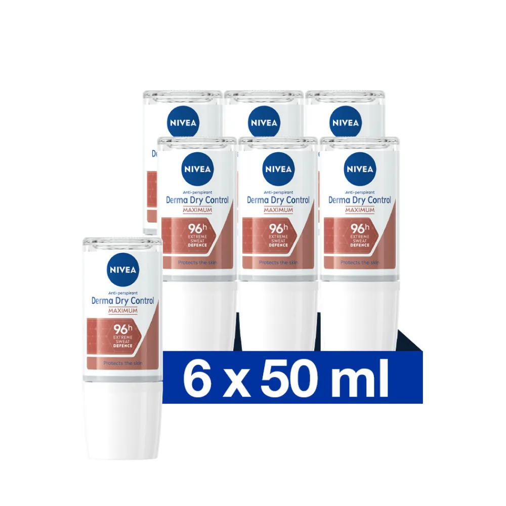 NIVEA 6x Anti- Transpirant Roller Derma Dry Control 50 ml