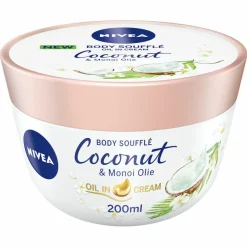 NIVEA 3x Body Souffle Coconut en Monoi Olie 200 ml