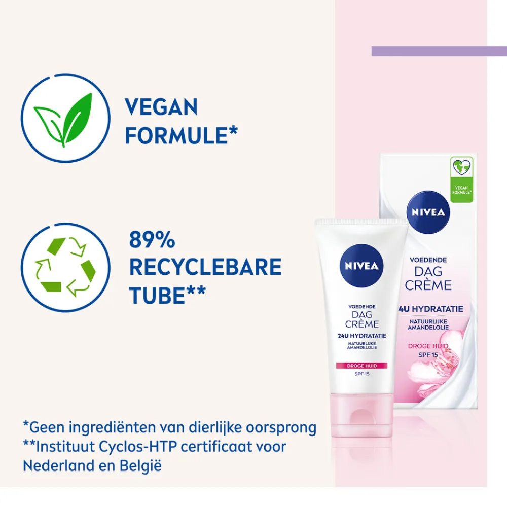NIVEA 3x Dagcrème Voedend SPF 15 50 ml