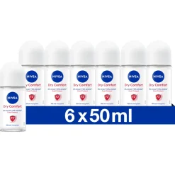 NIVEA 6x Deodorant Roller Dry Comfort 50 ml