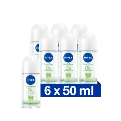 NIVEA 6x Deodorant Roller Pure & Natural Jasmine 50 ml