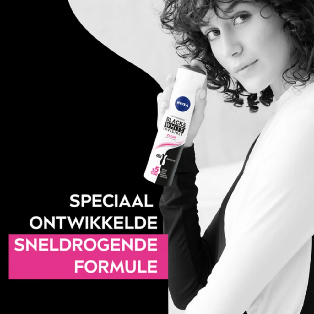 NIVEA 6x Deodorant Spray Invisible For Black & White Clear 150 ml