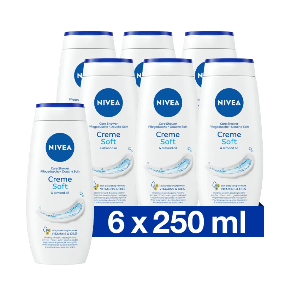 NIVEA 6x Douchecrème Soft 250 ml