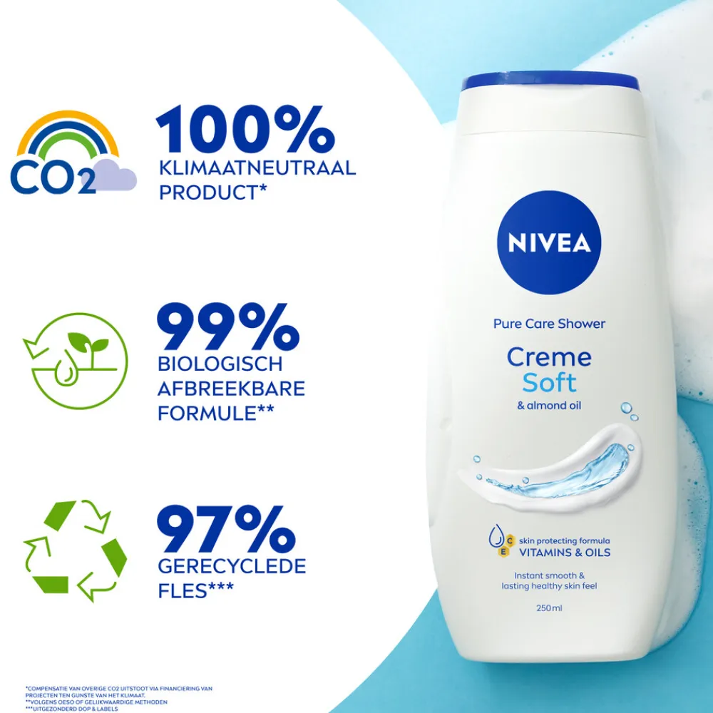NIVEA 6x Douchecrème Soft 250 ml