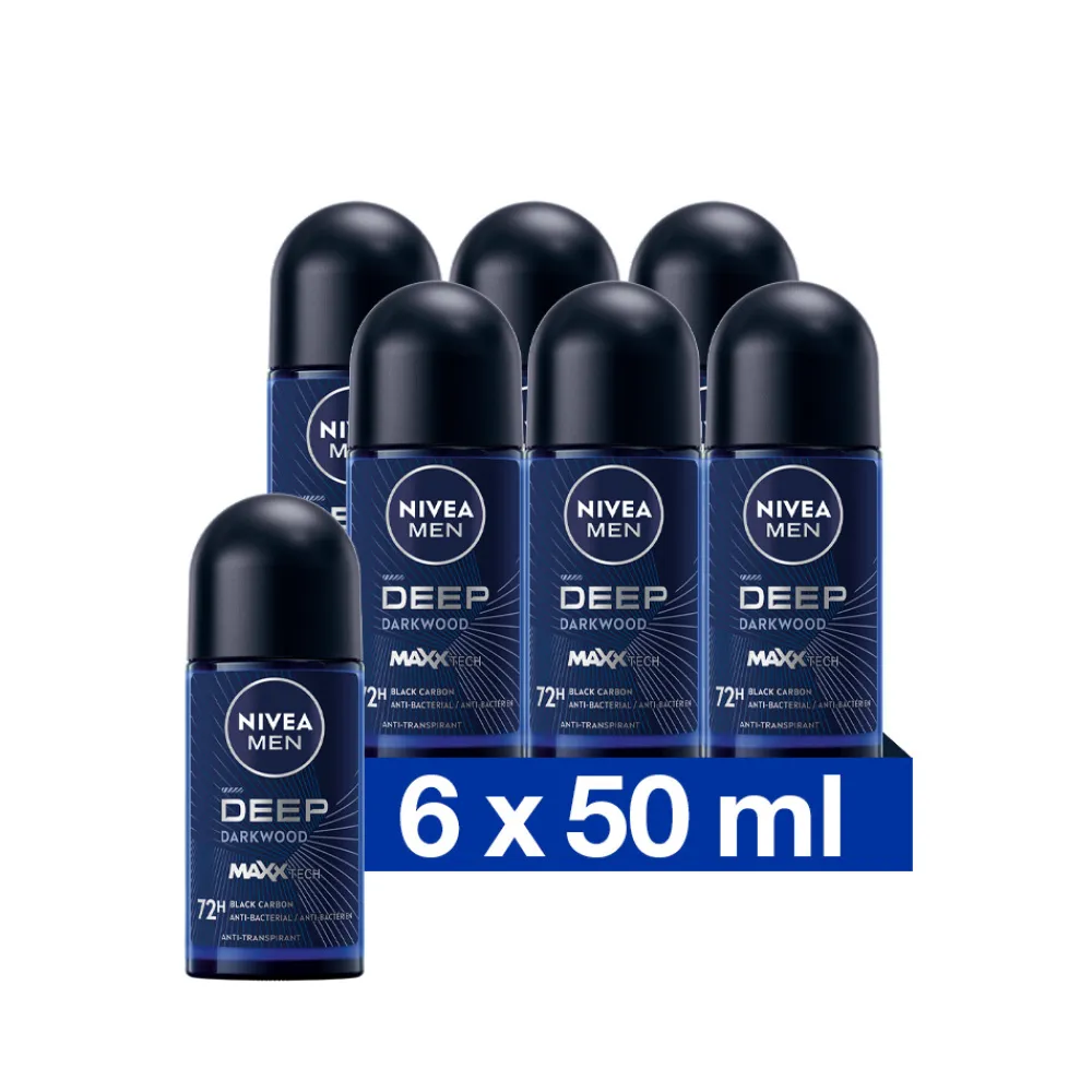 NIVEA Men 6x Deodorant Roller Deep 50 ml