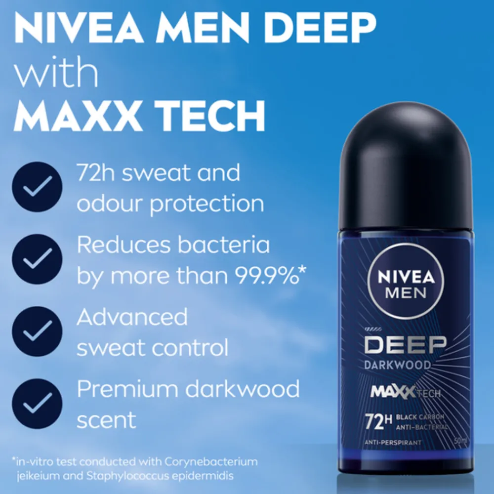 NIVEA Men 6x Deodorant Roller Deep 50 ml