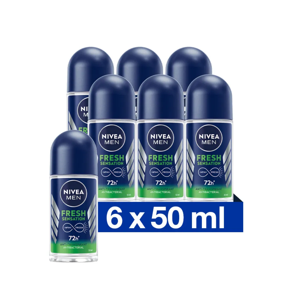 NIVEA Men 6x Deodorant Roller Fresh Sensation 50 ml