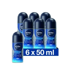 NIVEA Men 6x Deodorant Roller Fresh Active 50 ml