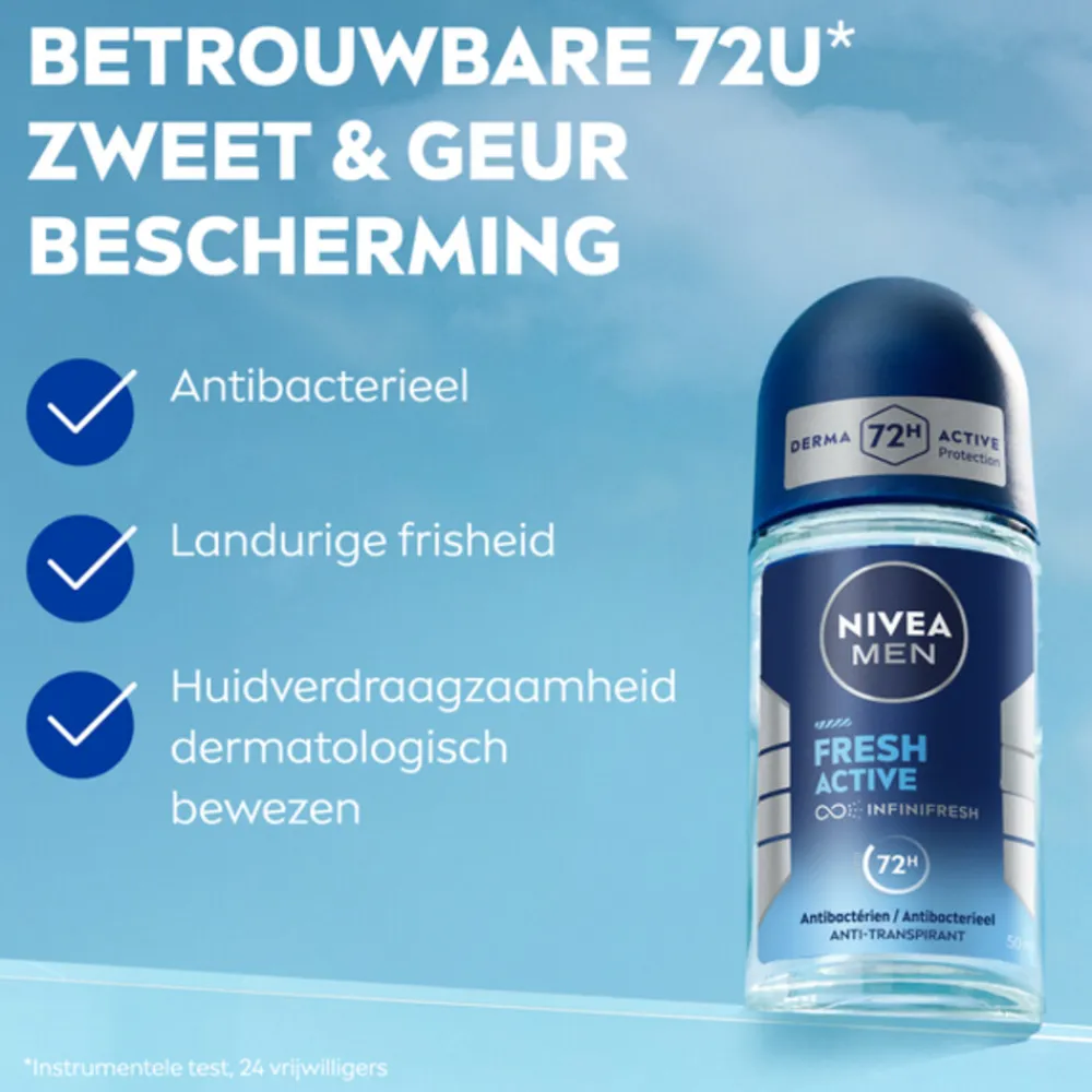 NIVEA Men 6x Deodorant Roller Fresh Active 50 ml