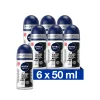 NIVEA Men 6x Deodorant Roller Invisible for Black & White 50 ml