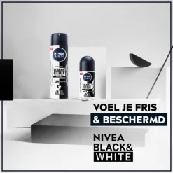 NIVEA Men 6x Deodorant Roller Invisible for Black & White 50 ml