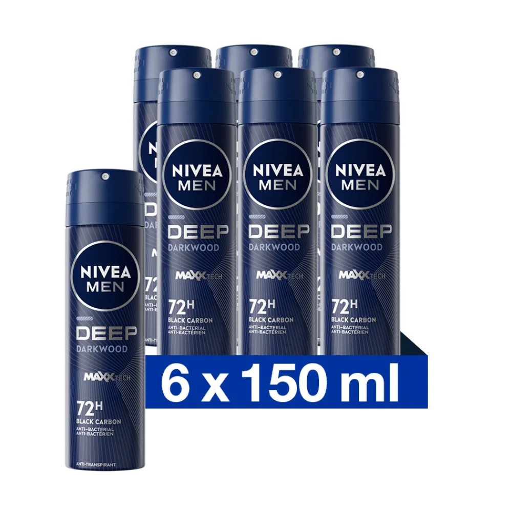 NIVEA Men 6x Deodorant Spray Deep 150 ml