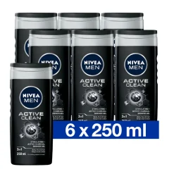NIVEA Men 6x Douchegel Active Clean 250 ml