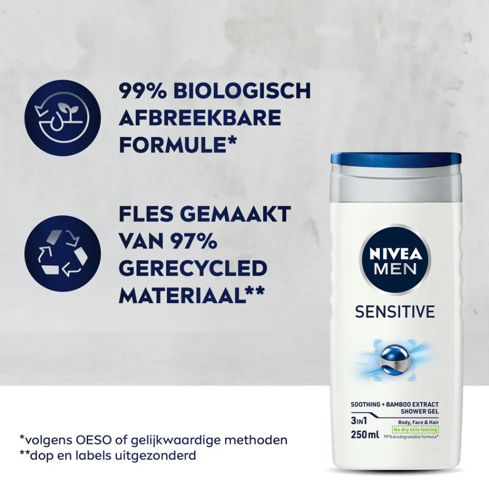 NIVEA Men 6x Douchegel Sensitive 250 ml