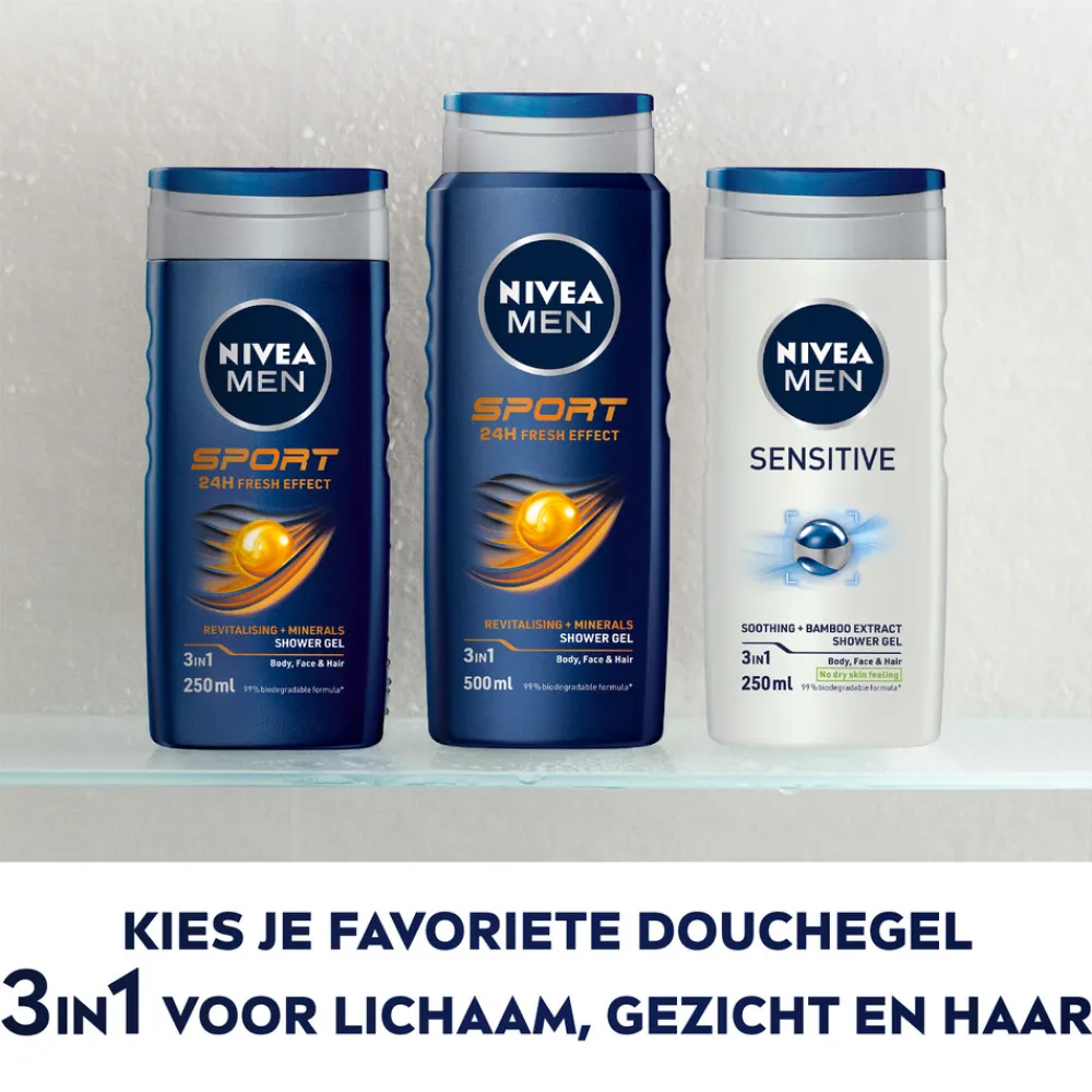 NIVEA Men 6x Douchegel Sensitive 250 ml