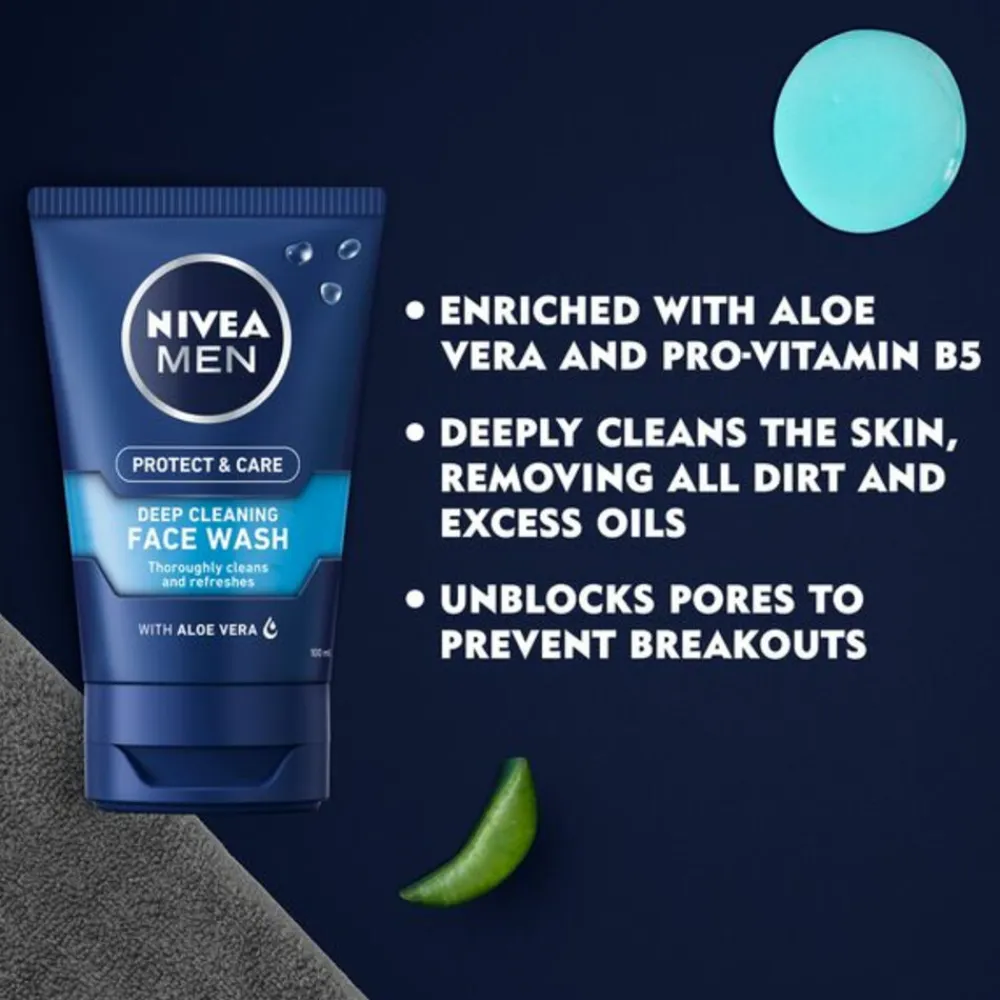 NIVEA Men 6x Face Wash Protect & Care 100 ml