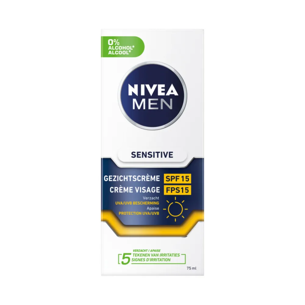 NIVEA Men 3x Moisturizer Sensitive SPF 15 75 ml