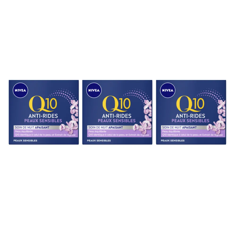 NIVEA 3x Q10 Nachtcrème Anti-Rimpel Verstevigend 50 ml