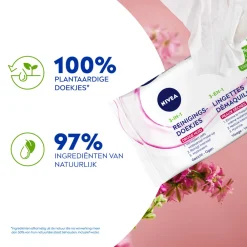 NIVEA 6x Reinigingsdoekjes Droge Huid 25 stuks