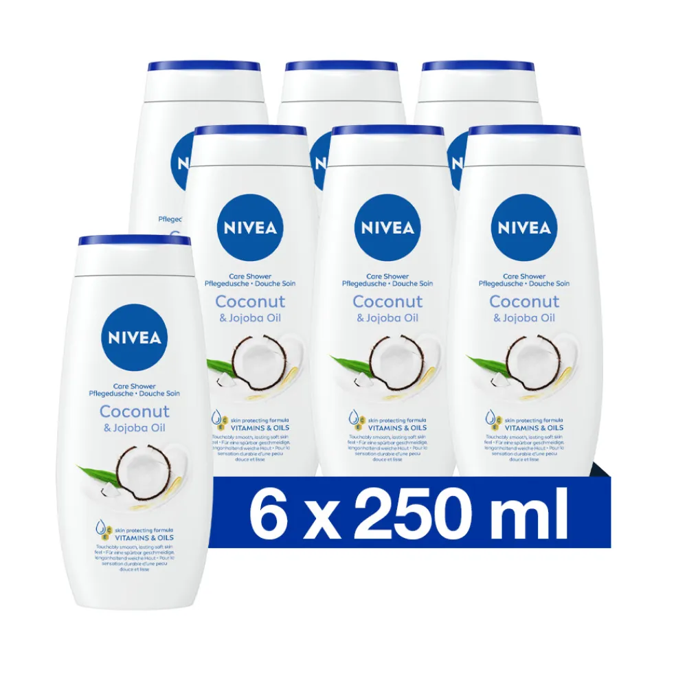 NIVEA 6x Soft Care Douchegel Coconut & Jojoba Oil 250 ml