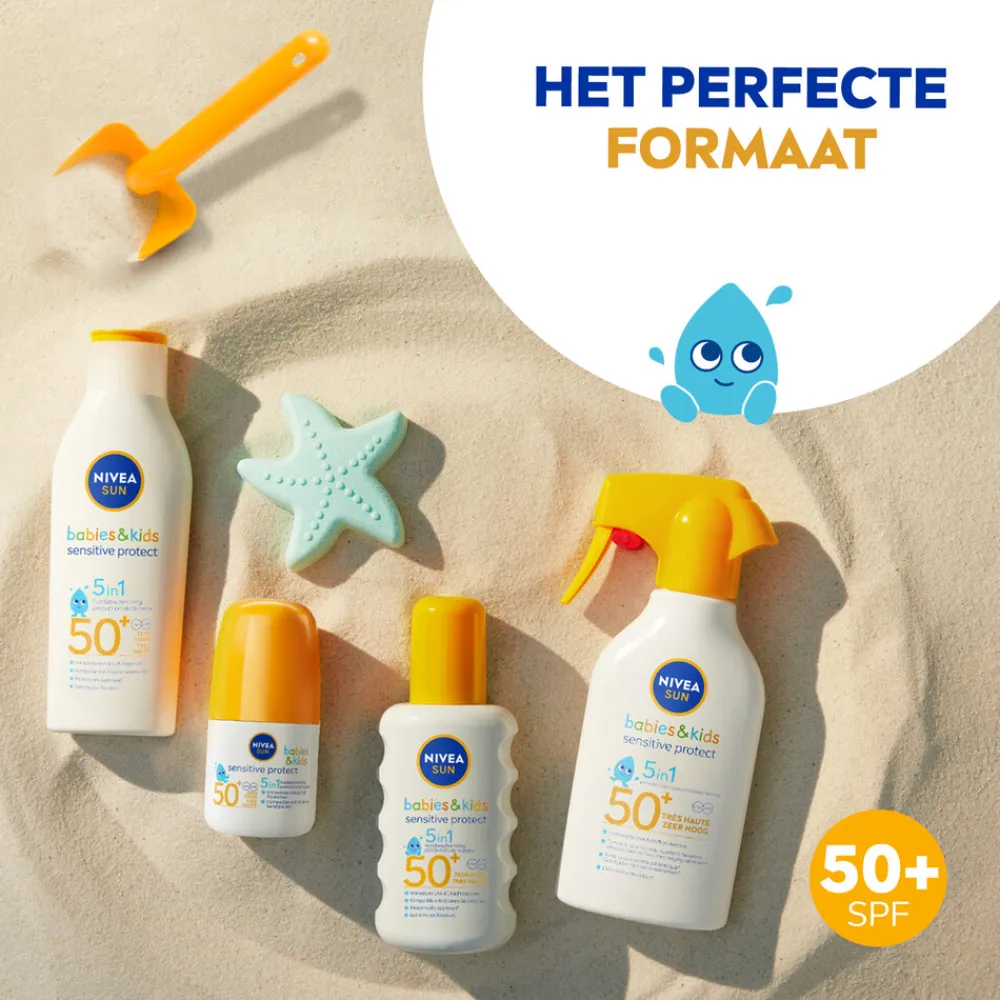 NIVEA Sun 6x Babies & Kids Sensitive Protect Zonnespray SPF 50+ 270 ml