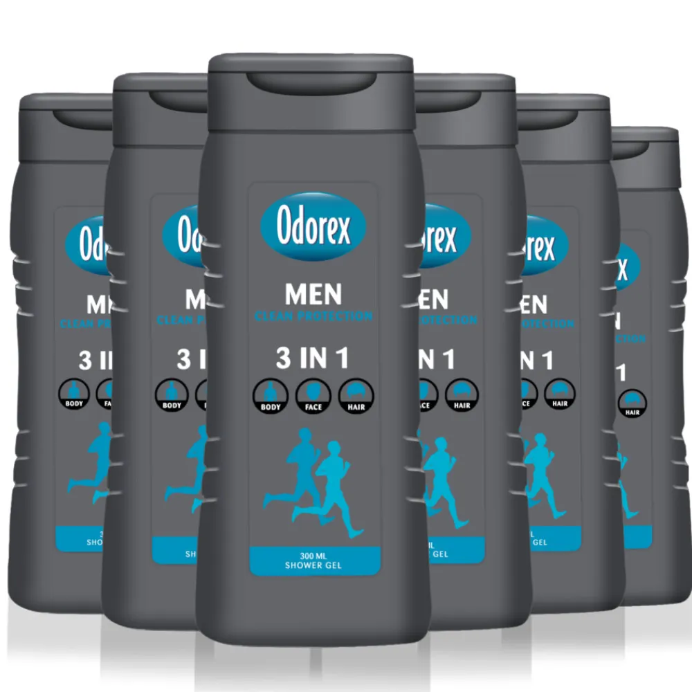 Odorex 6x Douchegel For Men 3-in-1 Clean Protection 300 ml