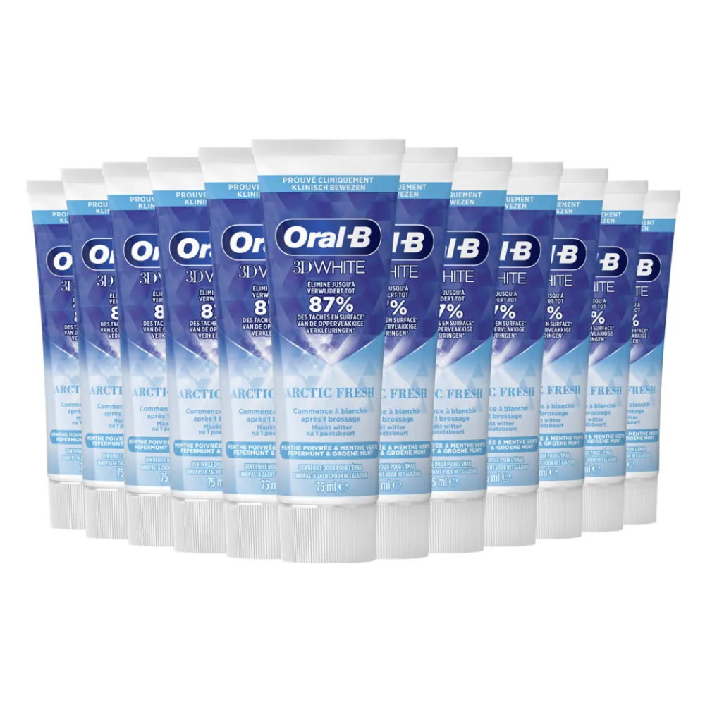 Oral-B 12x Tandpasta 3D White Arctic Fresh 75 ml