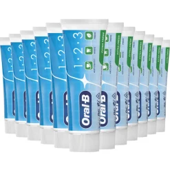 Oral-B 12x Tandpasta 1-2-3 Frisse mint 75 ml