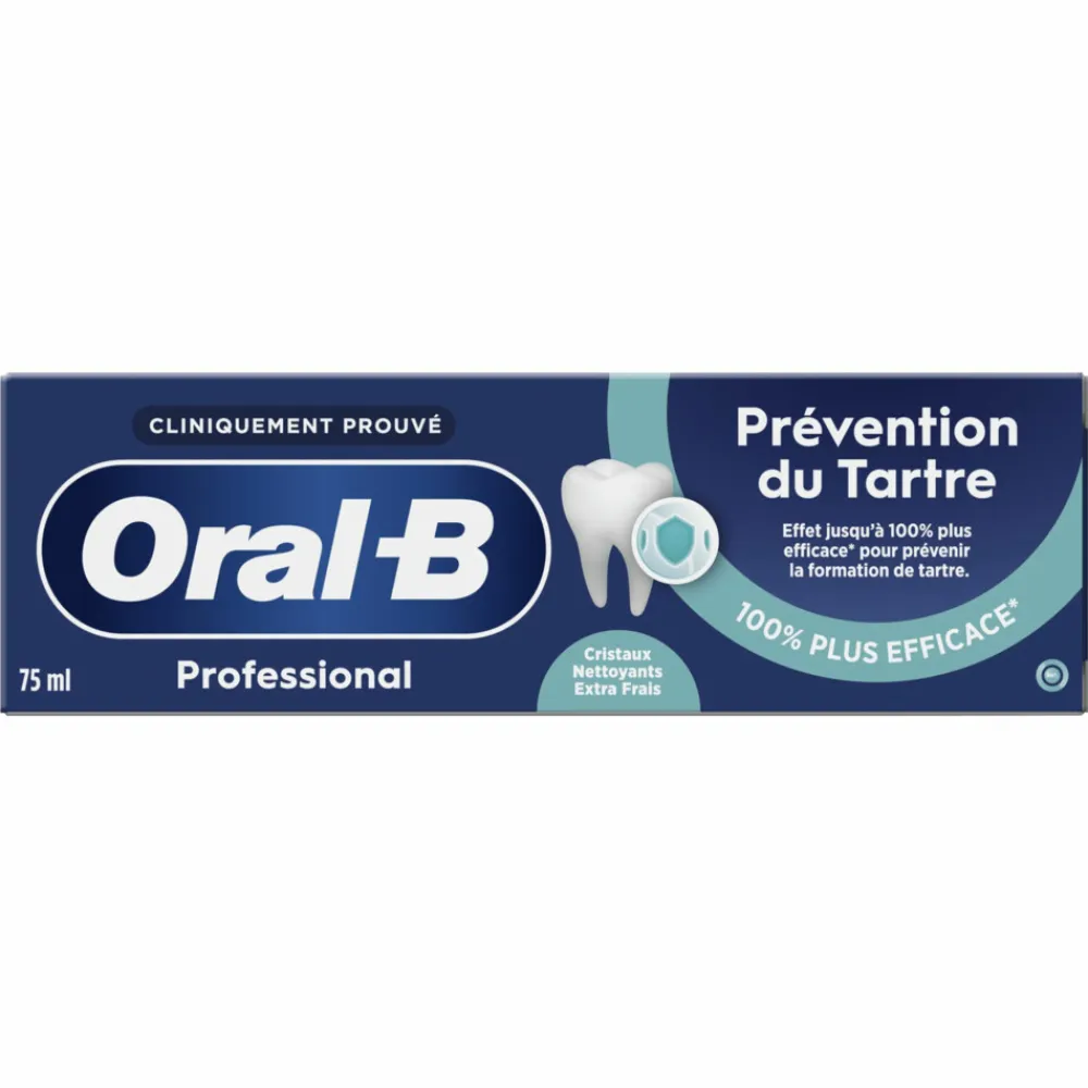 Oral-B 12x Tandpasta Professional Tandsteencontrole Reinigingskristallen Extra Fris 75 ml