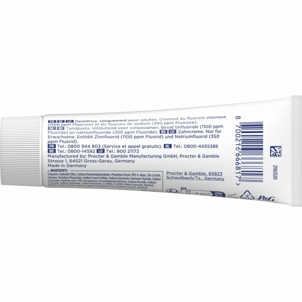 Oral-B 12x Tandpasta Professional Tandsteencontrole Reinigingskristallen Extra Fris 75 ml