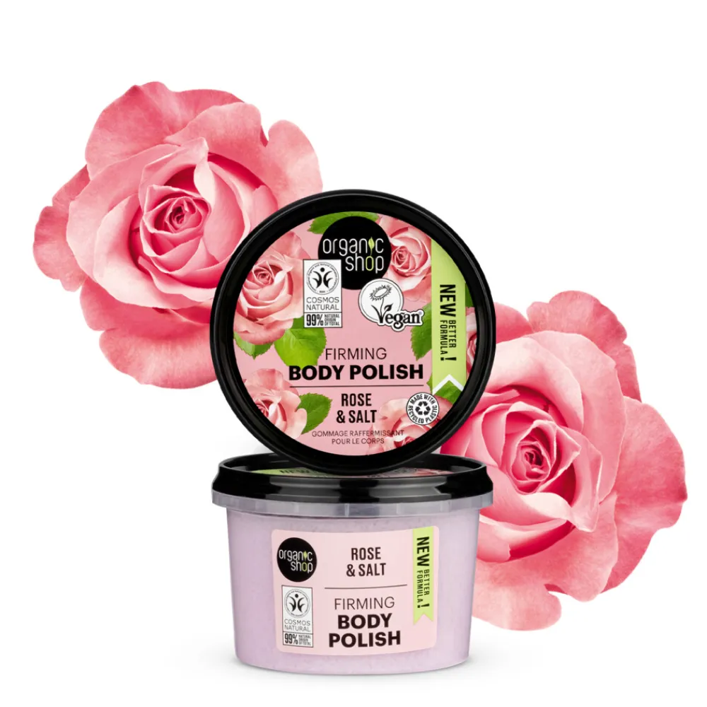 Organic Shop 6x Body Polish Pearl Rose 250 ml