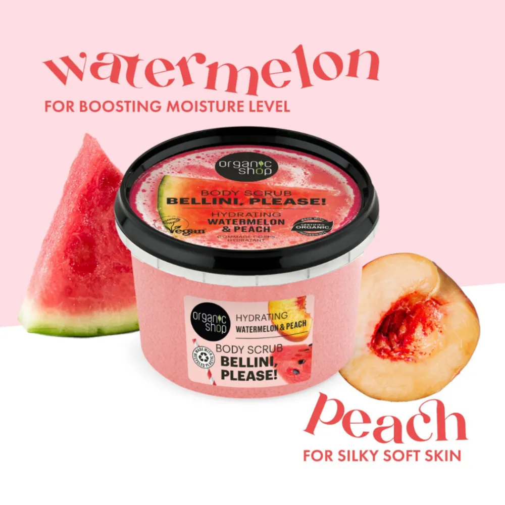 Organic Shop 6x Body Scrub Watermelon & Peach 250 ml