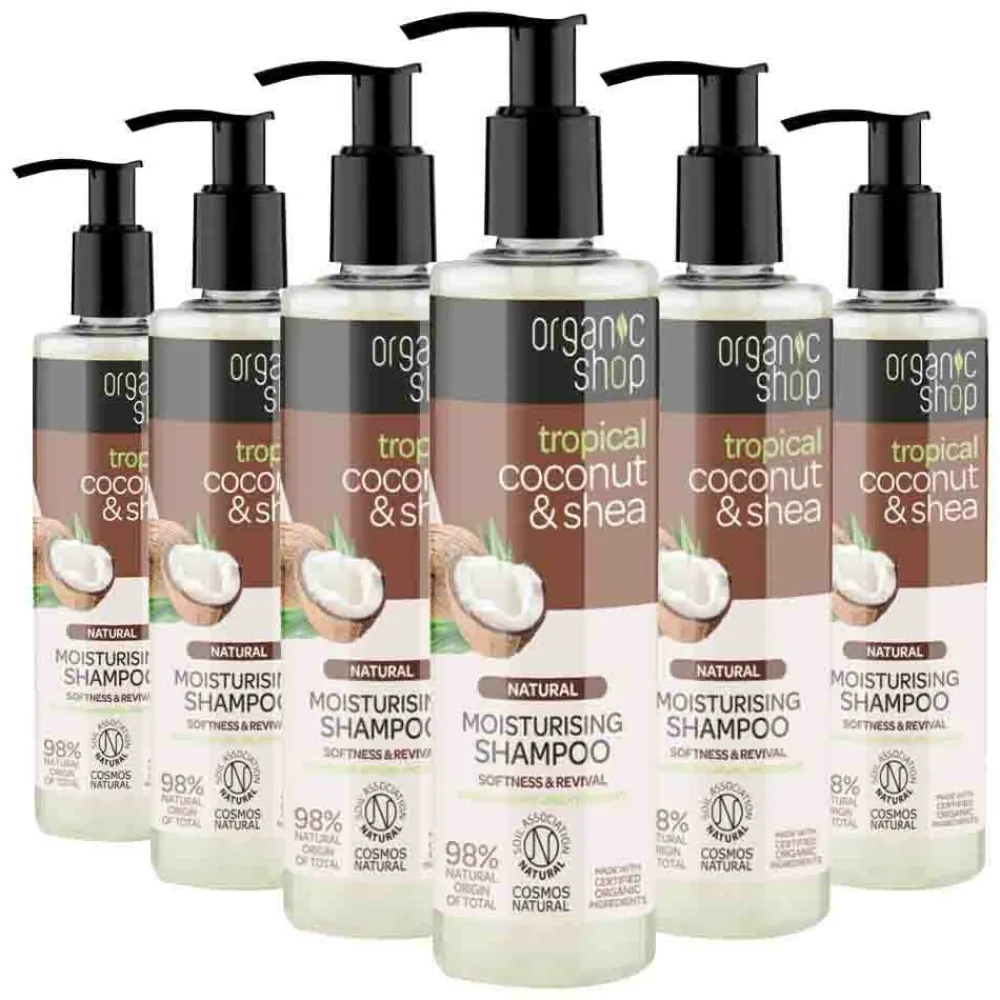Organic Shop 6x Coconut & Shea Shampoo 280 ml