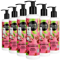 Organic Shop 6x Douchegel Cherry and Blueberry 280 ml