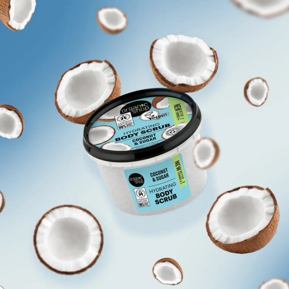 Organic Shop 6x Hydrating Bodyscrub Coconut 250 ml