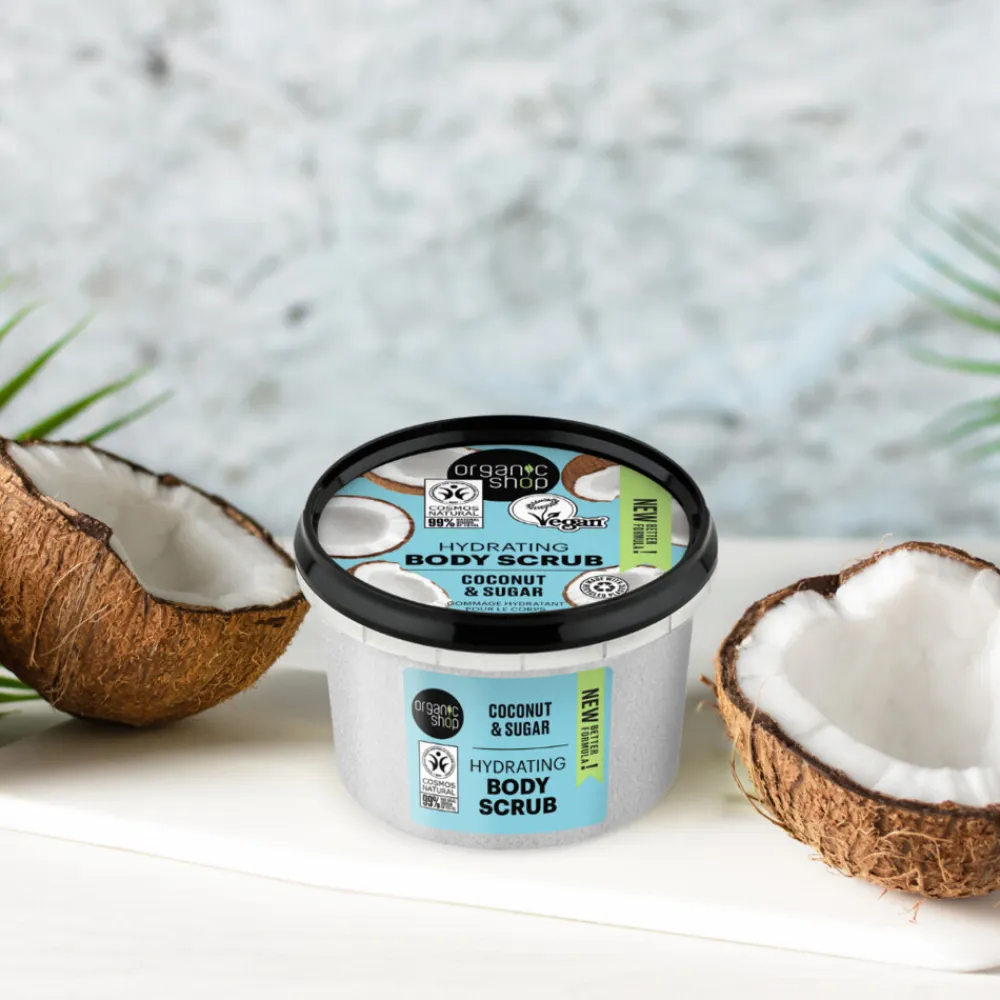 Organic Shop 6x Hydrating Bodyscrub Coconut 250 ml