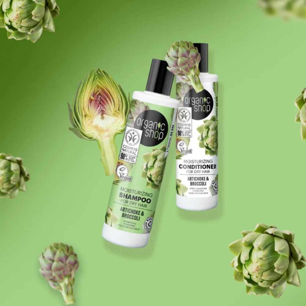 Organic Shop 6x Shampoo Artichoke and Broccoli 280 ml