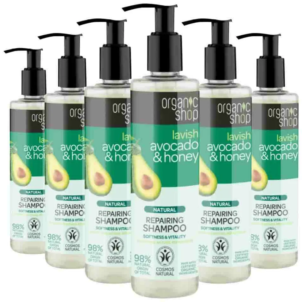 Organic Shop 6x Shampoo Avocado & Honey 280 ml