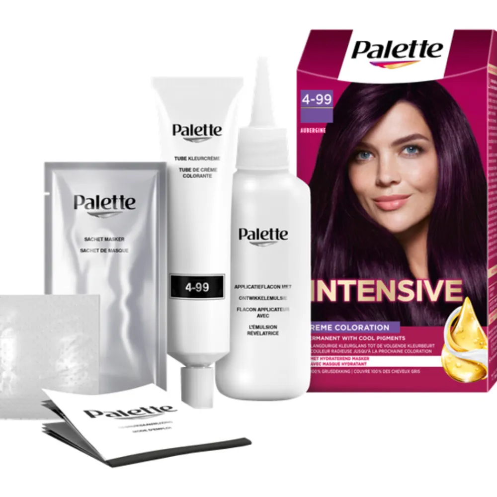 Palette 3x Intensive Creme Haarkleuring 4-99 Aubergine