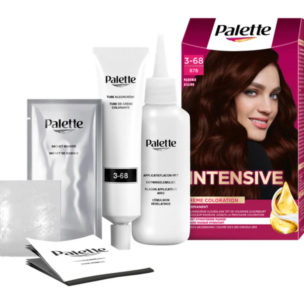 Palette 3x Intensive Oil-Care Color Haarkleuring 878 Mahonie