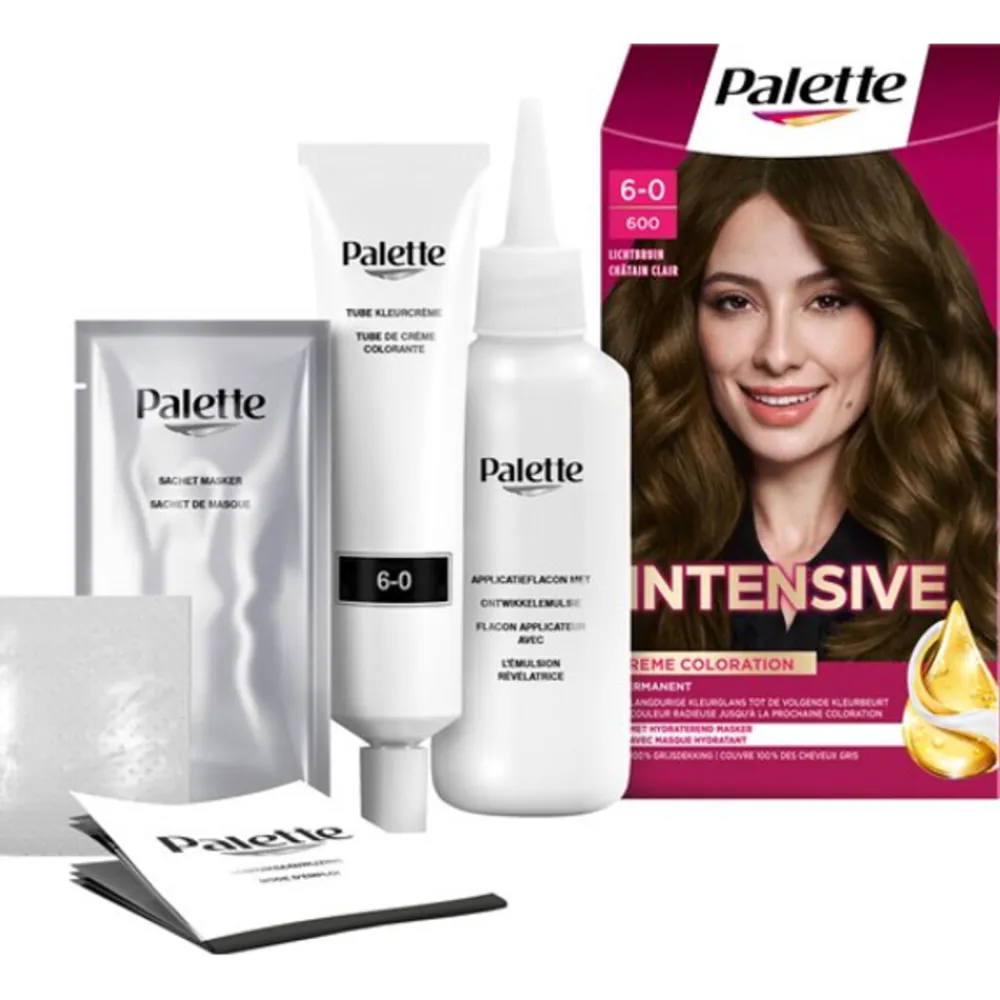 Palette 3x Intensive Oil-Care Color Haarkleuring 600 Lichtbruin