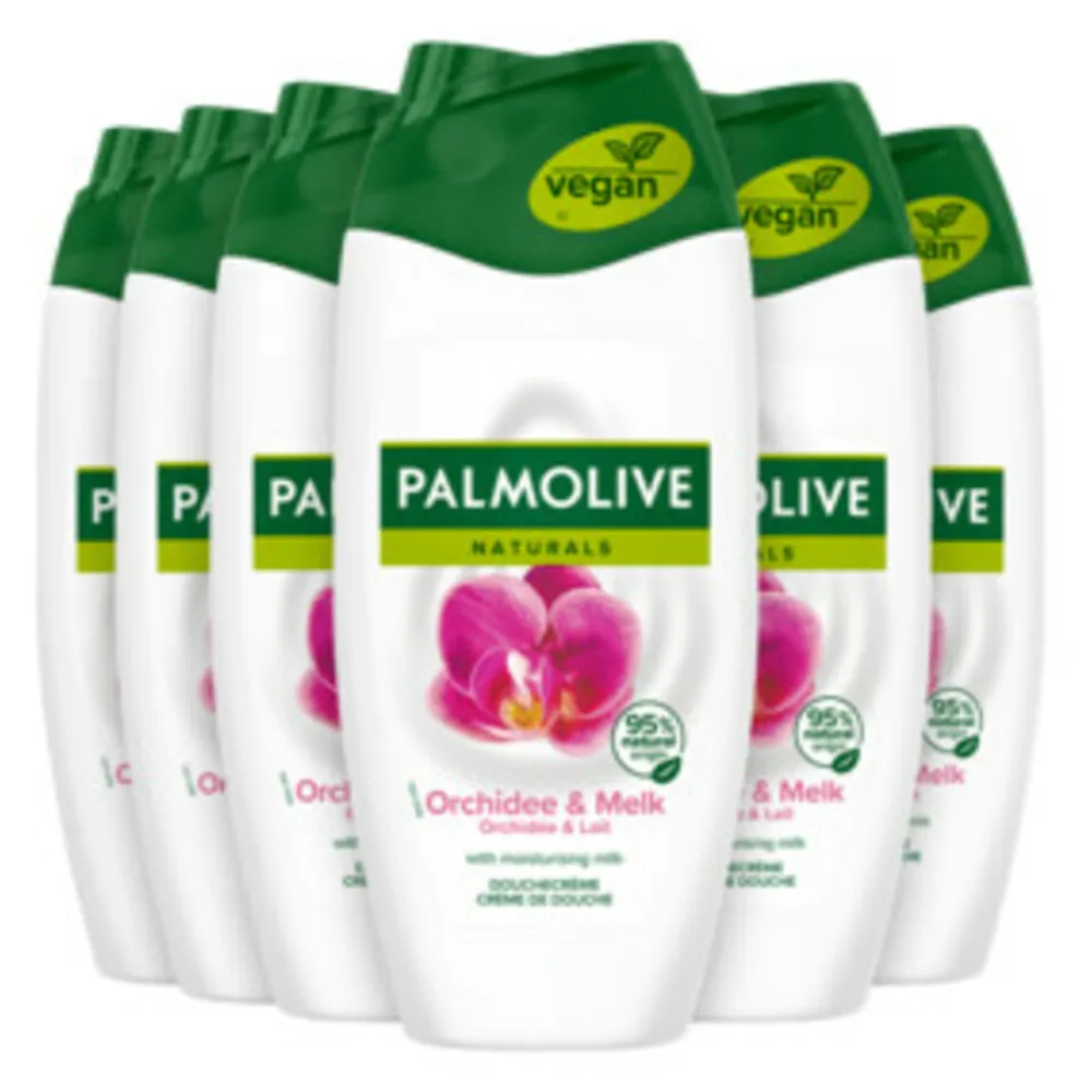 Palmolive 6x Douchecréme Naturals Orchidee & Melk 250 ml