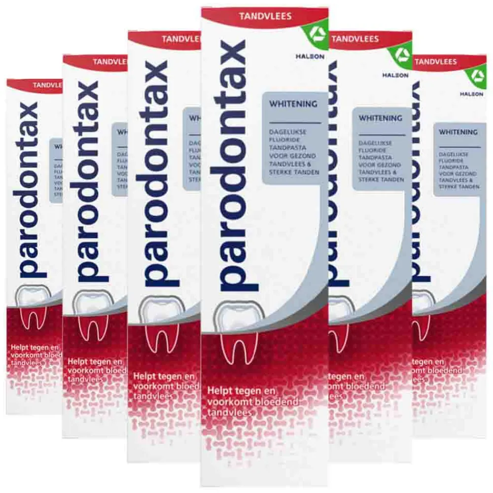 Parodontax 6x Tandpasta bij Bloedend Tandvlees Whitening 75 ml