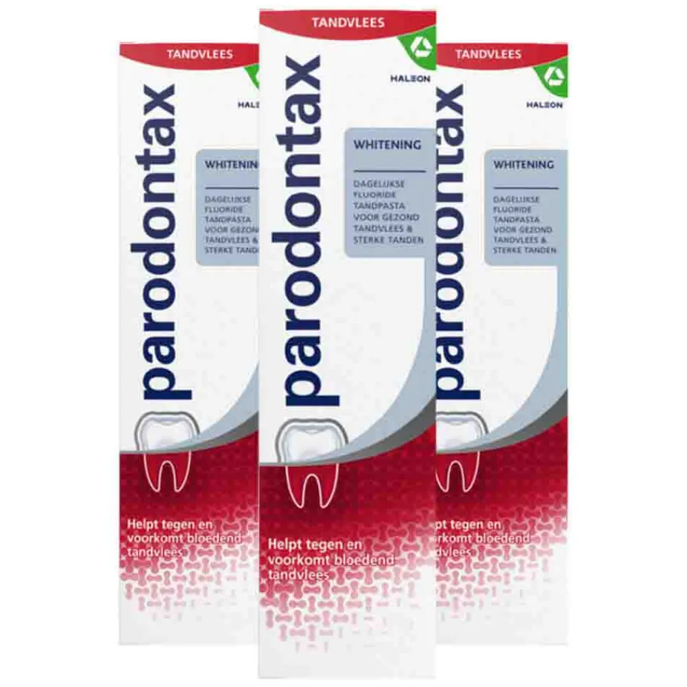 Parodontax 3x Tandpasta bij Bloedend Tandvlees Whitening 75 ml