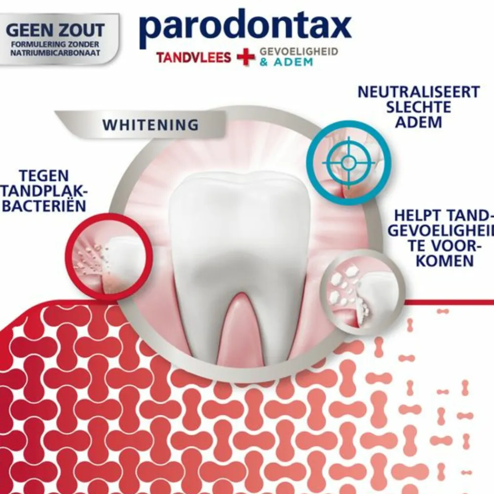 Parodontax 6x Tandpasta Tandvlees + Gevoeligheid & Adem Whitening 75 ml