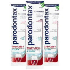 Parodontax 3x Tandpasta Tandvlees + Gevoeligheid & Adem Whitening 75 ml
