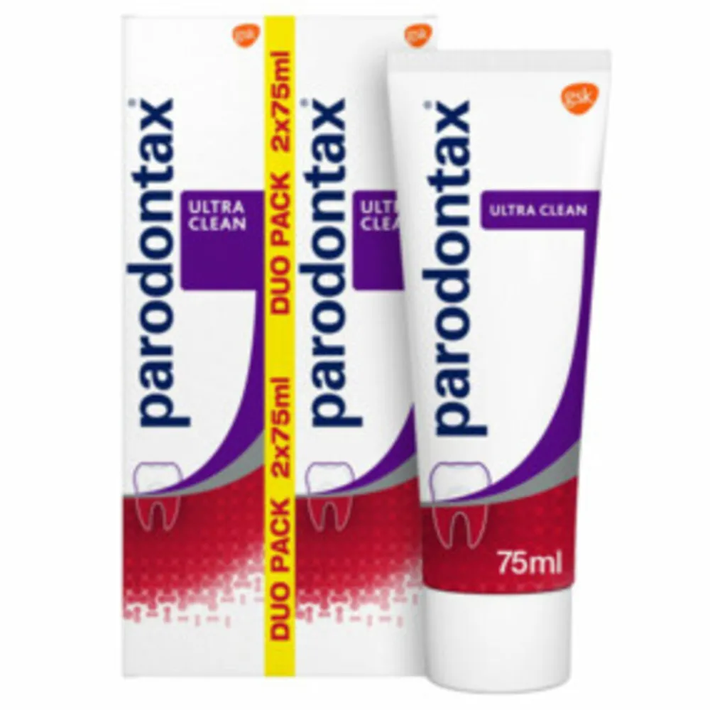 Parodontax 6x Tandpasta Ultra Clean tegen Bloeden Tandvlees 2 x 75 ml