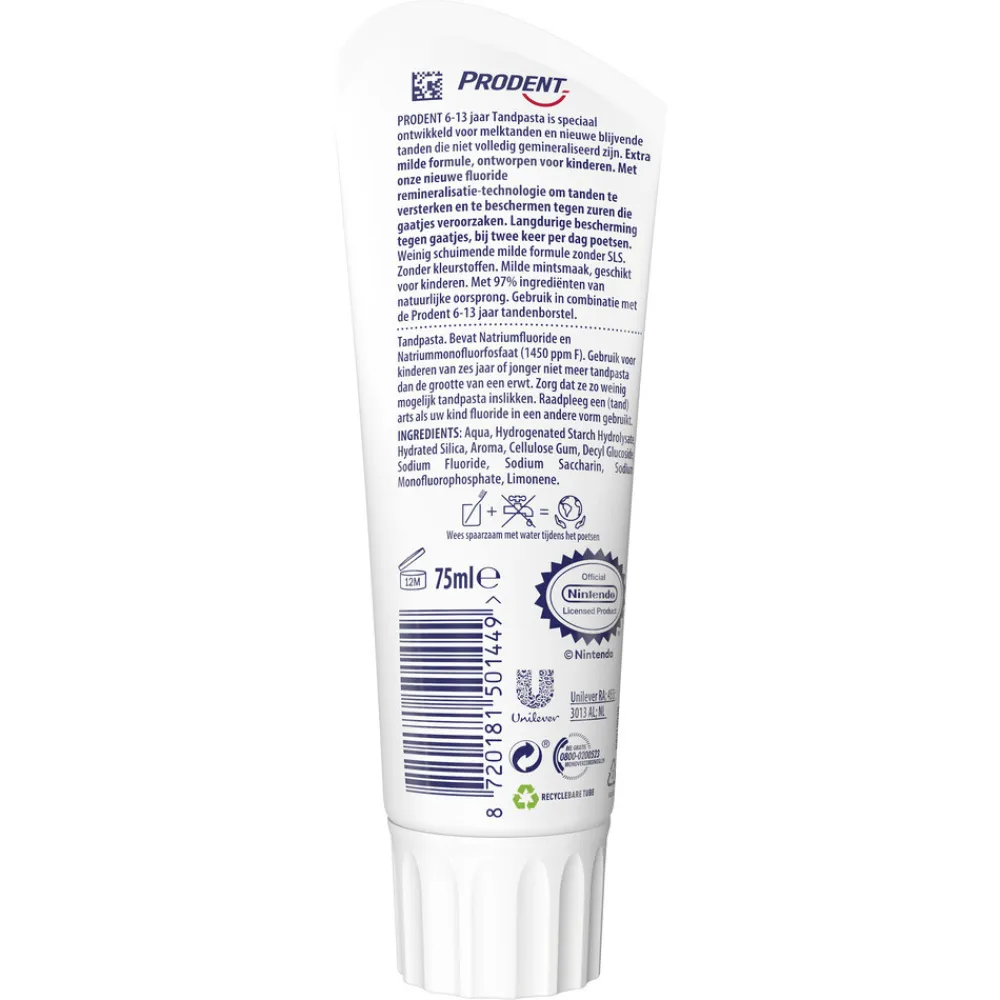 Prodent 12x Tandpasta Super Mario 6-13 jaar 75 ml