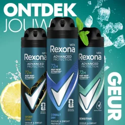 Rexona 6x Men Deodorant Spray Advanced Protection Cobalt Dry 150 ml